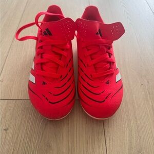 Adidas Predator Red Youth Soccer Cleats.
